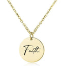 Faith necklace gold stainless steel