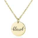 Blessed necklace gold stainless steel