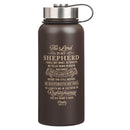 The Lord Is My Shepherd Ps. 23:1-3 Water Bottle SS Brown