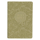 KJV Bible Reader's Edition XL print Faux Leather Green Leaves