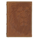 KJV Bible Compact Leather Brown Lion