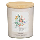Thinking of You Phil. 1:3-4 Glass Candle w/Bamboo Lid Cream