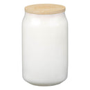 He Who Promised Is Faithful Heb. 10:23 Glass Candle w/Bamboo Lid