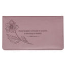 Be Joyful 1 Thess. 5:16-18 Checkbook Wallet Mauve