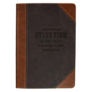 Stand Firm 1 Cor. 16:13 Journal Classic Two-tone Brown