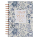 Trust In the Lord Prov. 3:5 Journal Spiral Blue Floral
