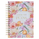 I Know The Plans Jer. 29:11 Journal Spiral Pink Floral