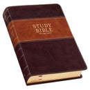 KJV Study Bible Faux Leather, Two-tone Brown
