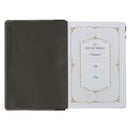 KJV Study Bible Faux Leather, Two-tone Gray and Black
