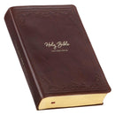 KJV Bible Giant Print Standard-size Full-grain Leather, Dark Brown