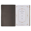 KJV Study Bible LP Faux Leather, Two-tone Black and Gray