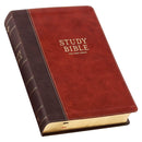 KJV Study Bible LP Faux Leather, Two-tone Brown