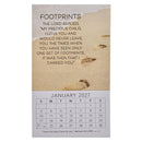 Footprints In The Sand 2027 Mini Magnetic Calendar