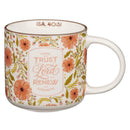Those Who Trust In The Lord Isa. 40:31 Mug Pink Floral