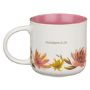 Bless You & Keep You Num. 6:24 Mug Pink Floral
