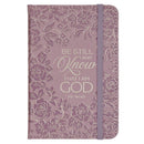 Be Still And Know Ps. 46:10 Small Notebook with Elastic Closure Faux Hardcover Purple