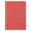 NLT, The Spiritual Growth Bible Faux Leather, Coral Vines