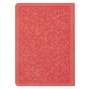 NLT, The Spiritual Growth Bible Faux Leather, Coral Vines