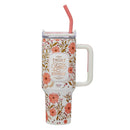 Those Who Trust In The Lord Isa. 40:31 Tumbler SS Coral Floral