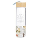 God Has Not Given Us A Spirit Of Fear 2 Tim 1:7 Water Bottle Glass Floral