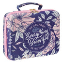Everything Beautiful Ecc. 3:19 Bible Organizer Hardcover Floral