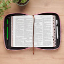 A Glad Heart Makes A Cheerful Face Prov. 15:13 Bible Cover Fashion Pink