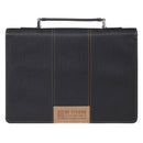 Be Strong Eph. 6:10 Bible Cover Classic Black