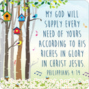 God will supply Christian Coaster