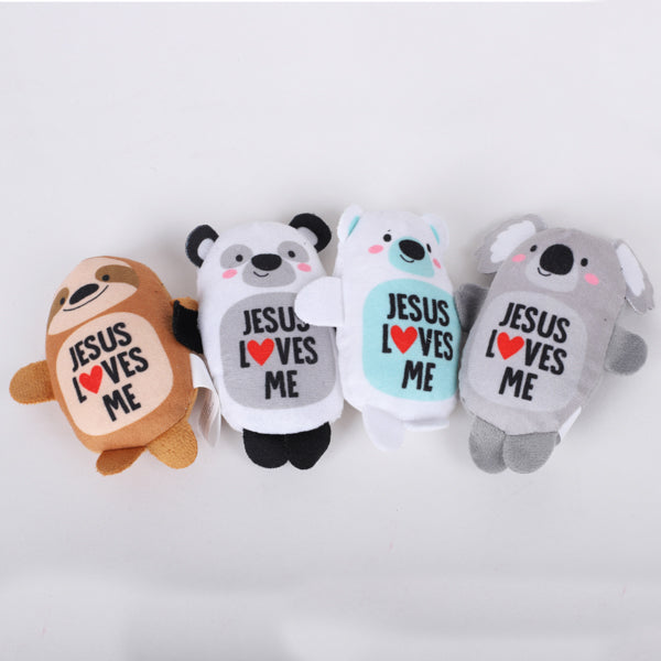 Jezus houdt van mij knuffel (Prijs per stuk, verkocht per 4)