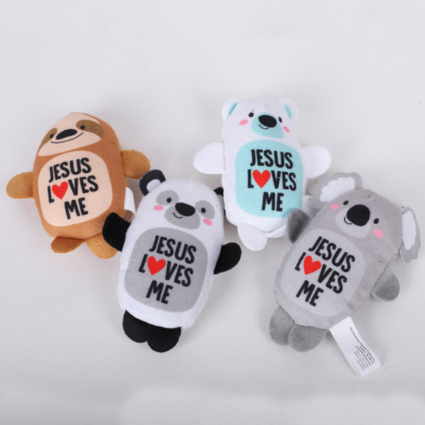 Jezus houdt van mij knuffel (Prijs per stuk, verkocht per 4)