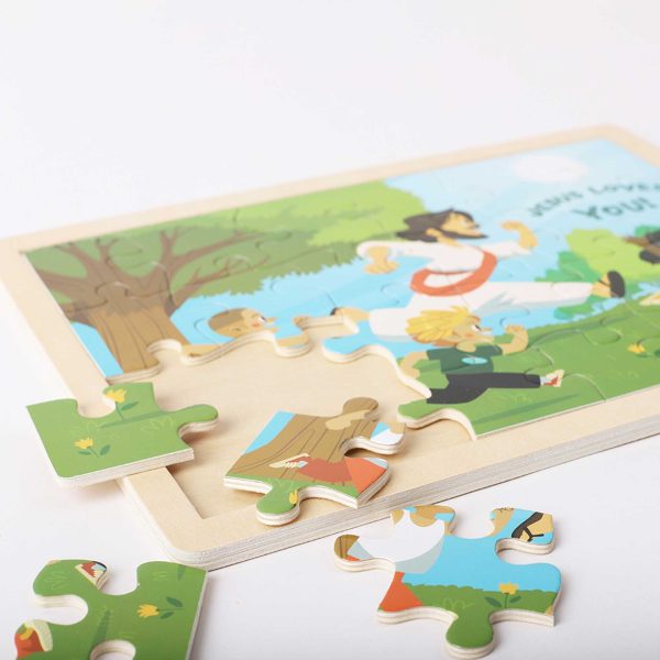 Jezus houdt van jou! houten puzzel
