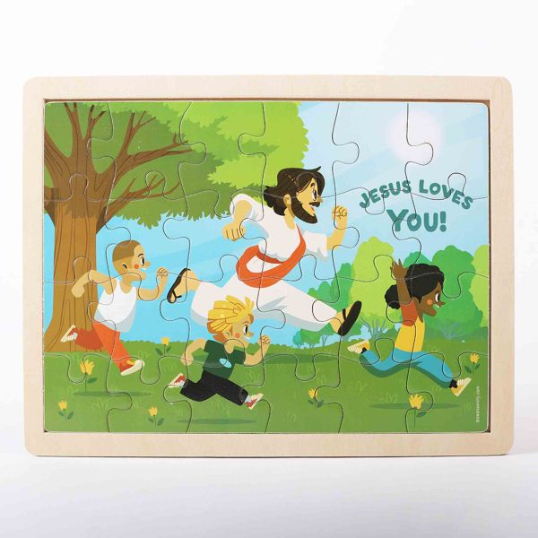 Jezus houdt van jou! houten puzzel