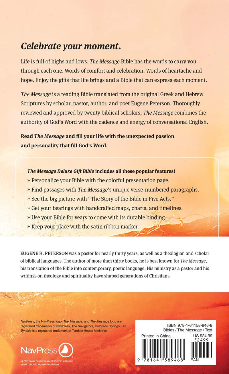 The Message Deluxe Gift Bible, The message bible largeprint brown cross