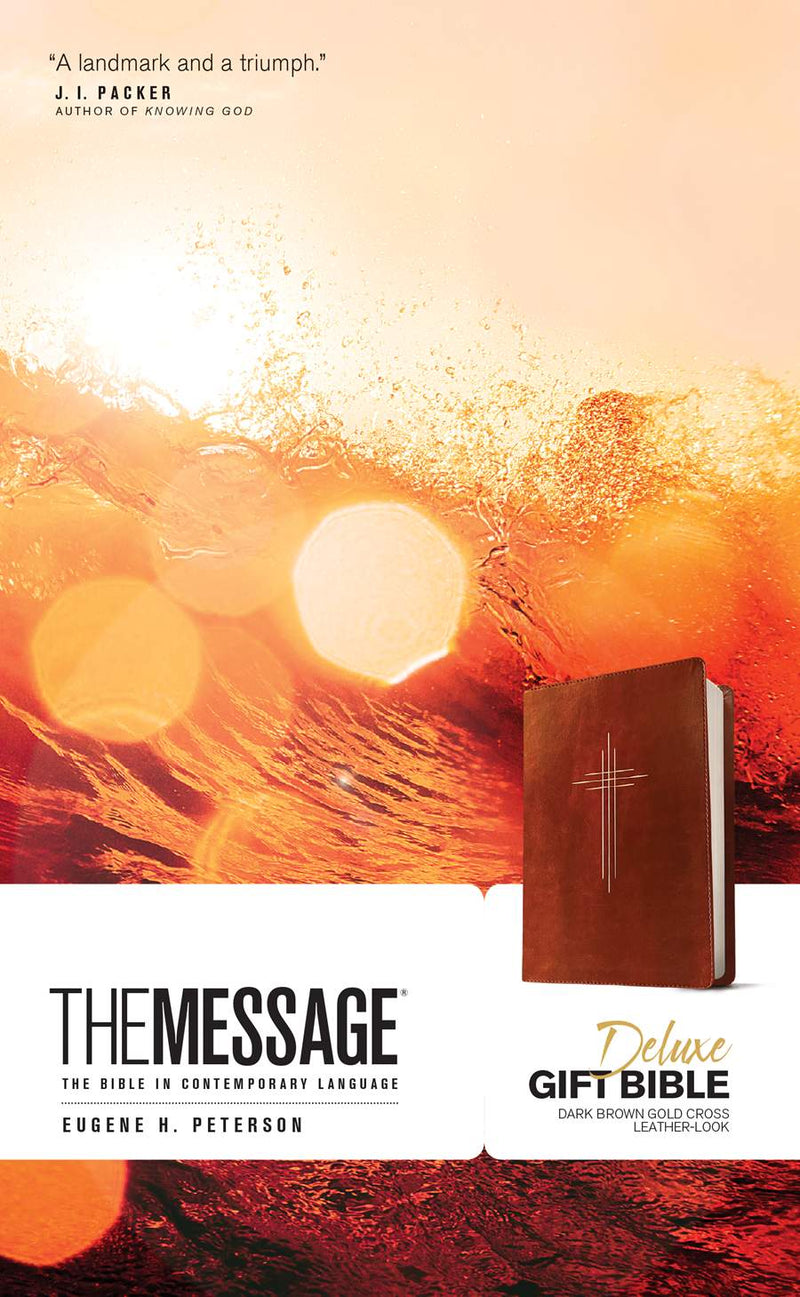 The Message Deluxe Gift Bible, The message bible largeprint brown cross