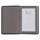 KJV Bible Mini Pocket Faux Leather, Black