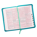 KJV Bijbel Deluxe Cadeau Kunstleer, Turquoise met rits