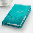 KJV Bijbel Deluxe Cadeau Kunstleer, Turquoise met rits