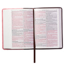 KJV Bijbel Compact Kunstleer, Bruin/Roze Blad