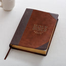 KJV Bible Thinline LP Faux Leather, Brown Two-tone