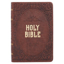 KJV Bible Compact Faux Leather, Chestnut Brown