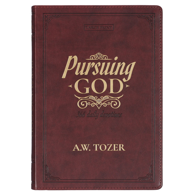 Pursuing God Saddle Tan Large print