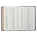 KJV Bijbel Thinline LP Kunstleer, Paars Bloemenmotief