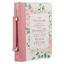 I Know the Plans Jer. 29:11 Bible Cover Fashion Pink Floral.