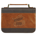 Two-Tone Man of God 1 Tim. 6:11 Bible Cover Classic Brown .