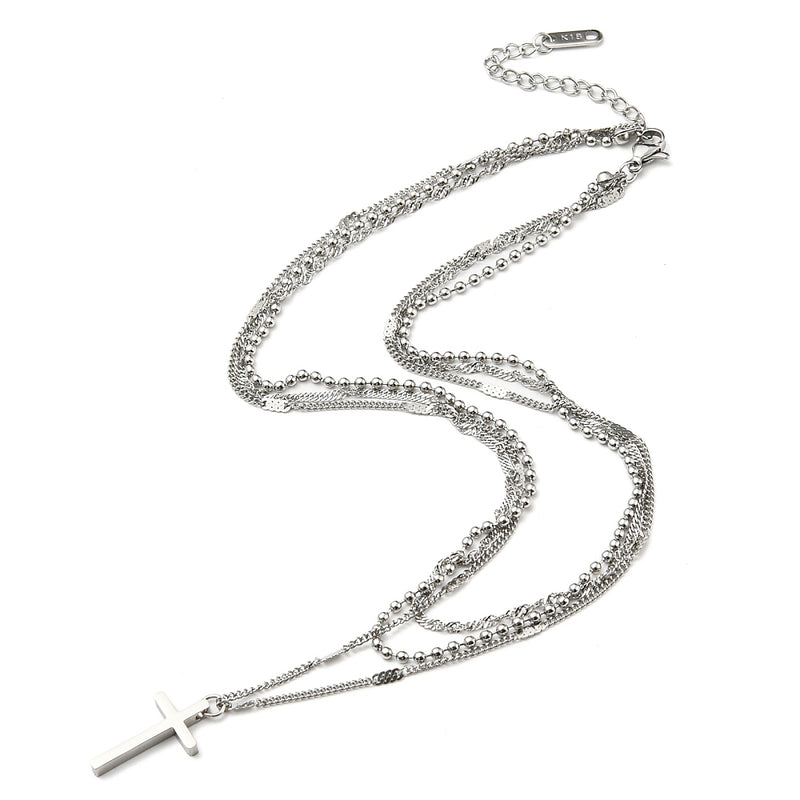 Kruisketting van roestvrij staal 41 cm
