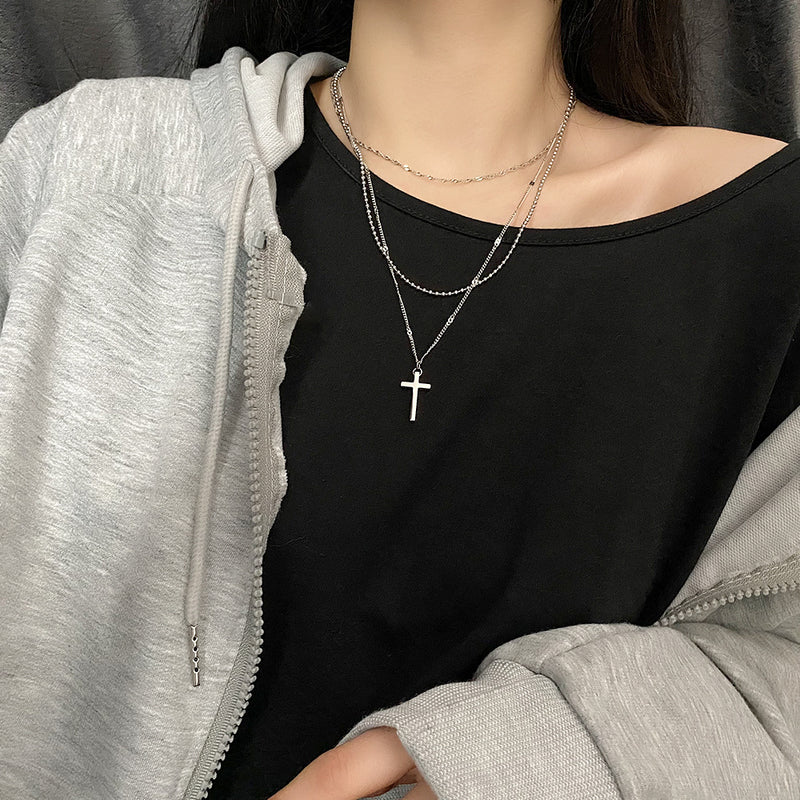 Kruisketting van roestvrij staal 41 cm