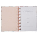 Roze Blauw Bloemen Wees Stil Ps. 46:10 Dagboek Draadgebonden