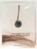 Faith necklace silver stainless steel