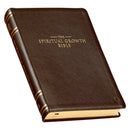 NLT The Spiritual Growth Bible Full-grain Leather Mahogany