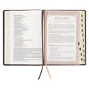 NLT The Spiritual Growth Bible Full-grain Leather Mahogany